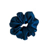 Regular Celestial Scrunchie. An average sized deep teal blue satin scrunchie. 