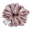 Oversized Blush Baby Scrunchie. An XL, extra luxe blush pink rose gold satin scrunchie.