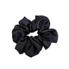 Regular Raven Scrunchie. An average sized luxurious black satin scrunchie. 