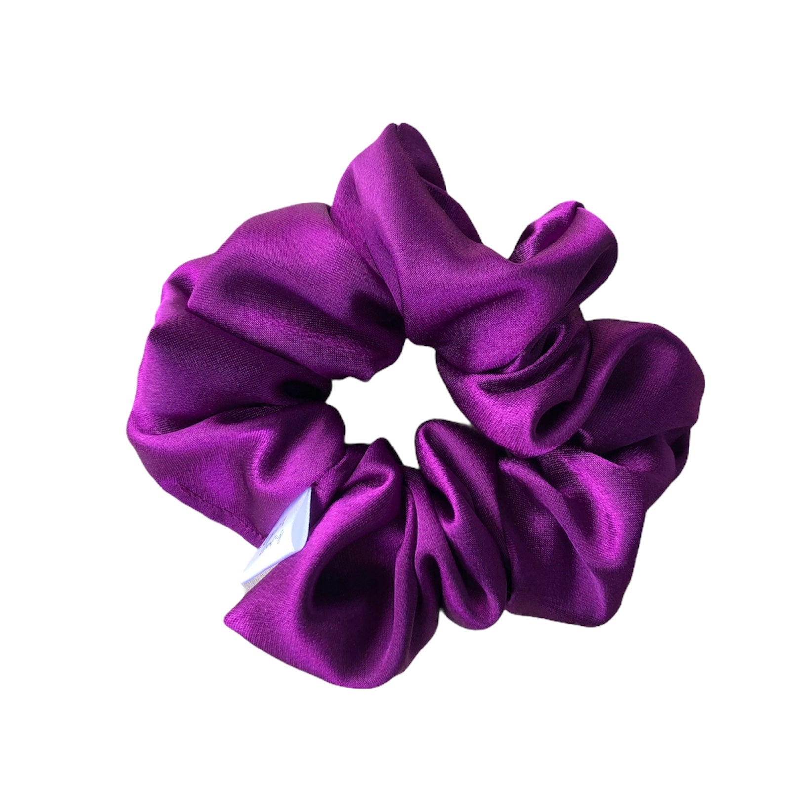 Regular Violet Scrunchie. An average sized amethyst violet satin scrunchie. 
