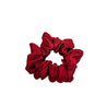 Petite Scarlet Scrunchie. A small and mini bold red satin scrunchie.