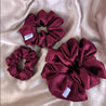 Phoenix mulberry satin scrunchies by LUNARIA DREAMS