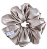 Oversized Latte Scrunchie. An XL, extra luxe oyster champagne satin scrunchie.