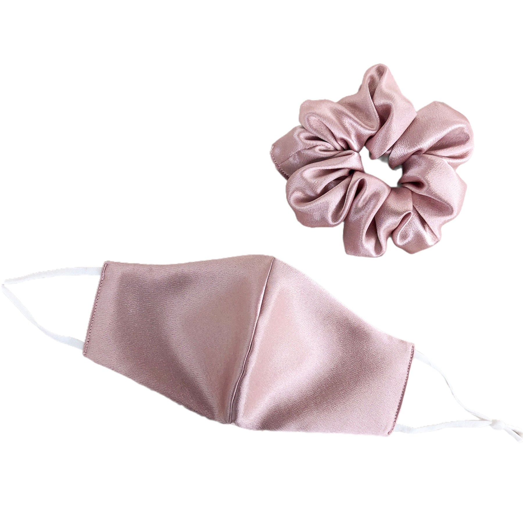 Satin Face Mask and Scrunchie Set - Rosie