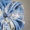 LUNARIA DREAMS Oversized Alaska Scrunchie. Tie dye blue scrunchie.